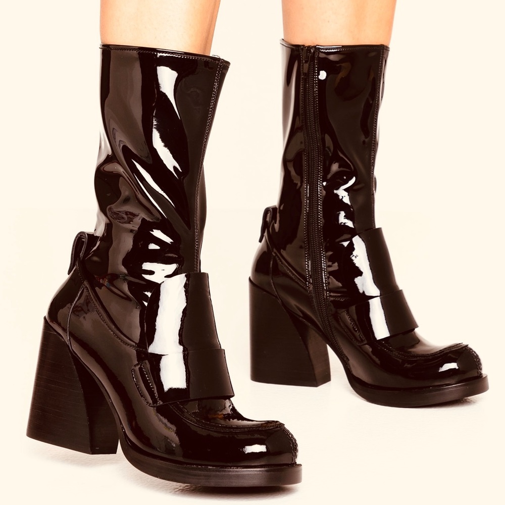 BADDEST🔥 Jeffrey Campbell Brialy-M PATENT Boot 7